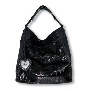 2007 Dior Archive Embossed Leather Large Corset Diorissimo Tote